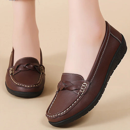 Women’s Casual Leather Loafers – Soft, Lightweight Flats